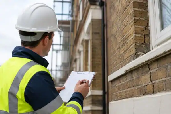 image of surveyor completing a schedule of condition Richmond